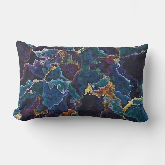 Oil Slick   Lumbar Pillow (Front)