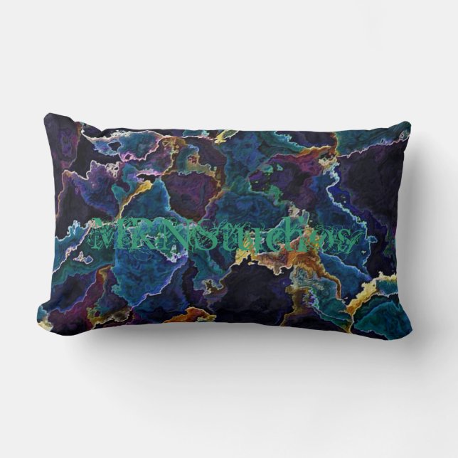 Oil Slick   Lumbar Pillow (Front)