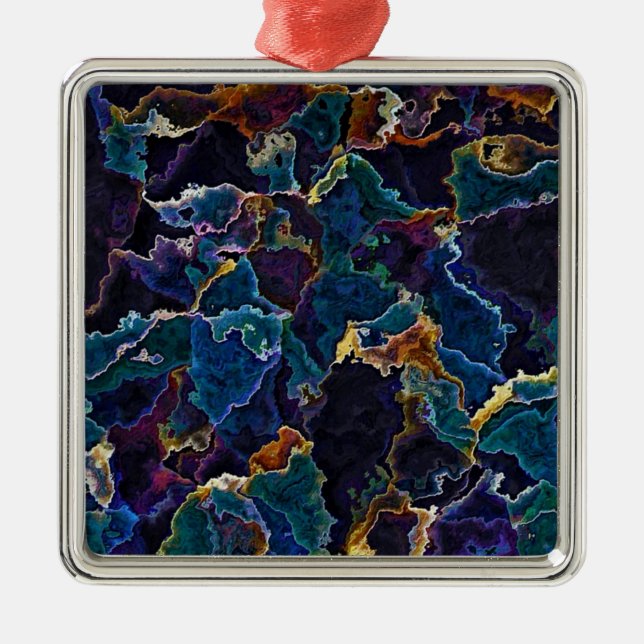 Oil Slick   Metal Ornament (Front)