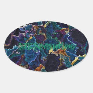 Oil Slick MRNSTUDIOS  Oval Sticker