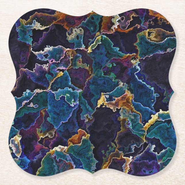 Oil Slick   Paper Coaster (Front)