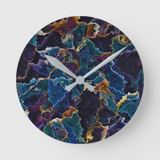 Oil Slick   Round Clock (Front)