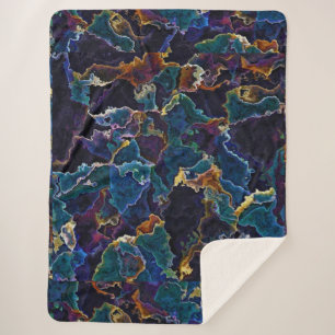 Oil Slick Sherpa Blanket