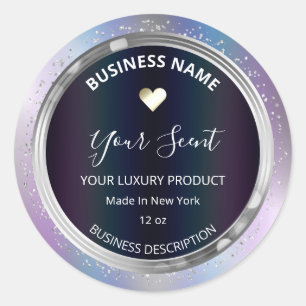 Oil Slick Silver Glitter Product Labels