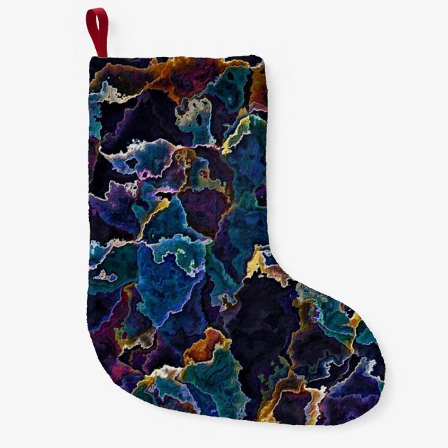 Oil Slick  Small Christmas Stocking (Front)