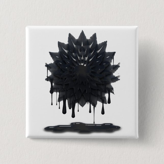 Oil Spill 2 Inch Square Button (Front)