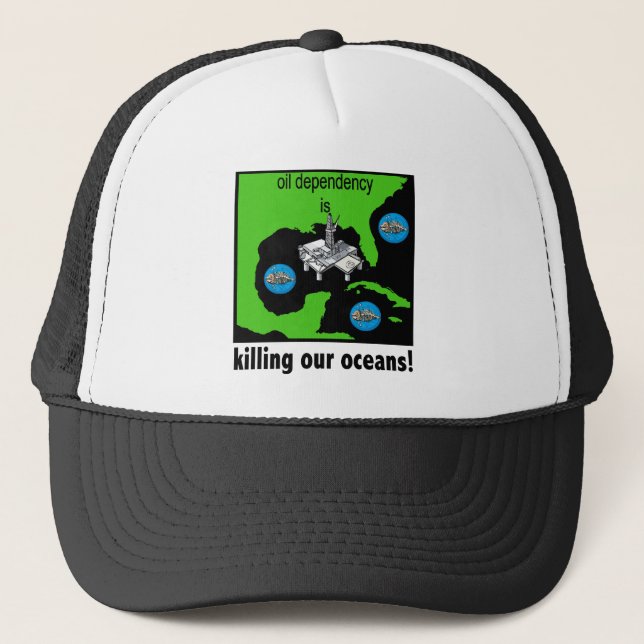oil spill gulf of mexico trucker hat (Front)