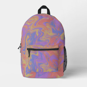 Oil Spill Printed Backpack