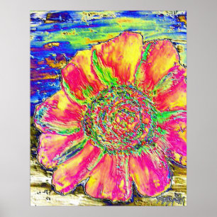 oil_sunflower_painting6 poster