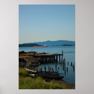 Oil Tanker & Broken Dock Print