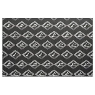 Oil Units in a Silver Diamond on Black Fabric