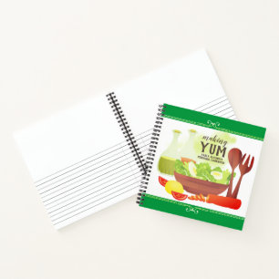 Oil vinegar salad personalized recipe cookbook notebook