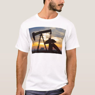 Oil Well Pump Jack Sunrise T-Shirt