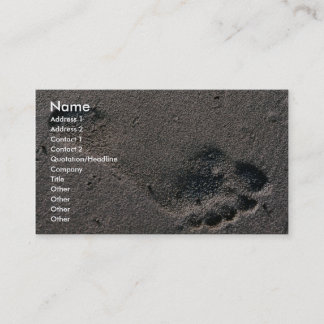 Oiled Foot Print Business Card