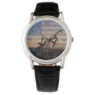 Oilfield American Flag Watch