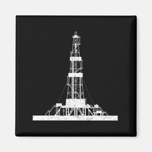 Oilfield Driller Drilling Rig Magnet (Front)