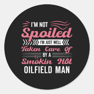 Oilfield Oil Rig Worker Classic Round Sticker