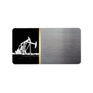 Oilfield Pumping Unit Black, Gold, Silver Label