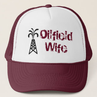 Oilfield Wife Trucker Hat Burgandy