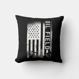 Oilfield Worker Oil Field Oil Rig Roughneck Gas Throw Pillow