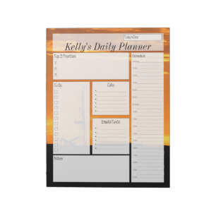 Oilfield Workover Rig at Sunset Daily Planner Notepad