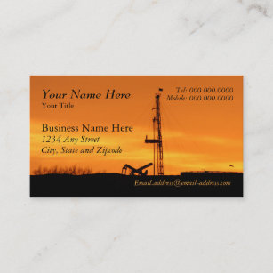 Oilfield Workover Rig Business Card