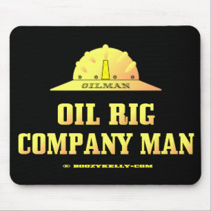 Oilman,Oil Rig Company Man,Drilling,Gas,Gold Mouse Pad