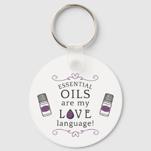 Oils are My Love Language Purple Keychain