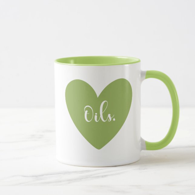 Oils/ Heart Mug (Green) (Right)