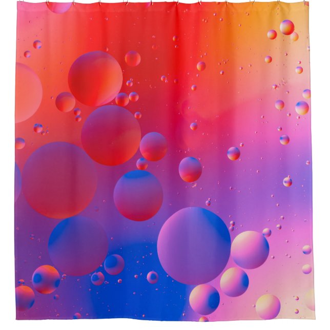 oily drops in water with colourful background, clo (Front)