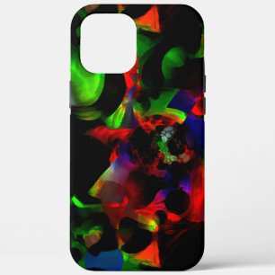 Oily green and red stains with dark parts iPhone 12 pro max case