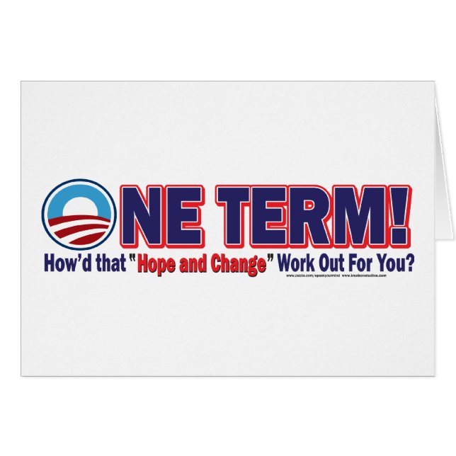 OIne Term - How'd that Hope and Change Work Out (Front Horizontal)