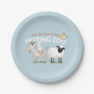 Oink Baa Cluck Moo Children's Birthday Paper Plate