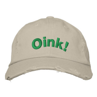 Oink! Embroidered Hat