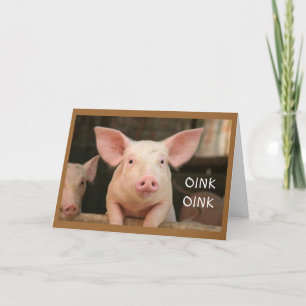 OINK OINK= JOLIE ANNIVERSAIRE EN CARTE DE LANGUE P