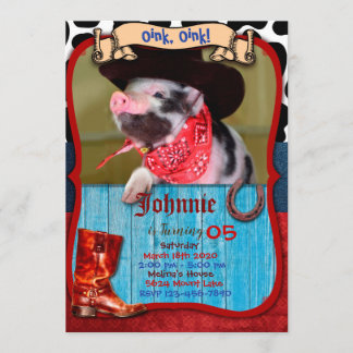 Oink Oink - Pig Invitation