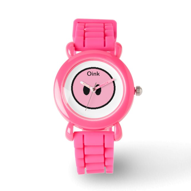 Oink piggy nose wrist watch. watch (Front)