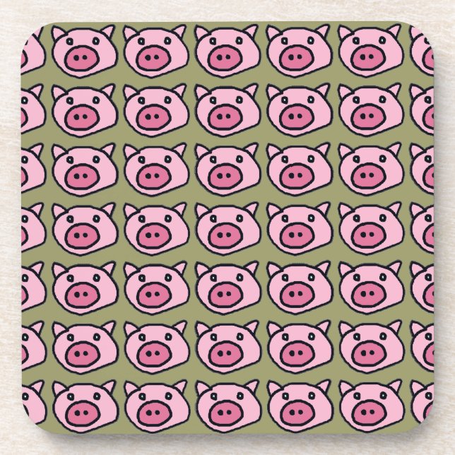 oink . pigs coaster (Front)