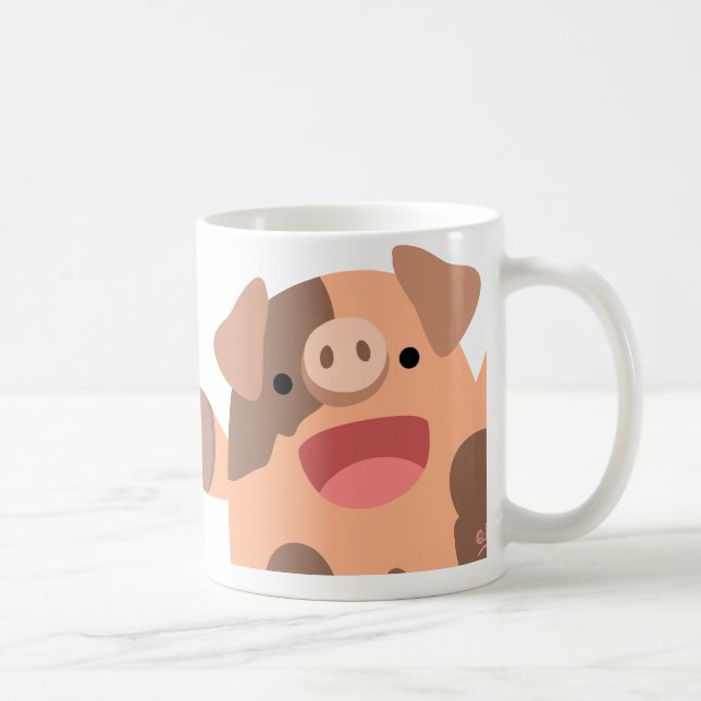 Oinky mug: a bunch of piggies coffee mug (Right)