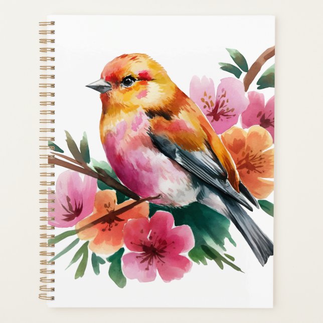 Oiseau à Fleur Rose (Devant)