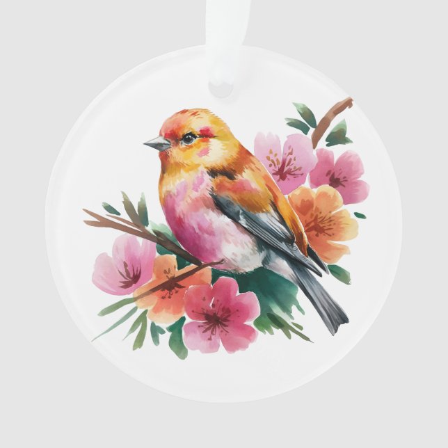 Oiseau à Fleur Rose (devant)