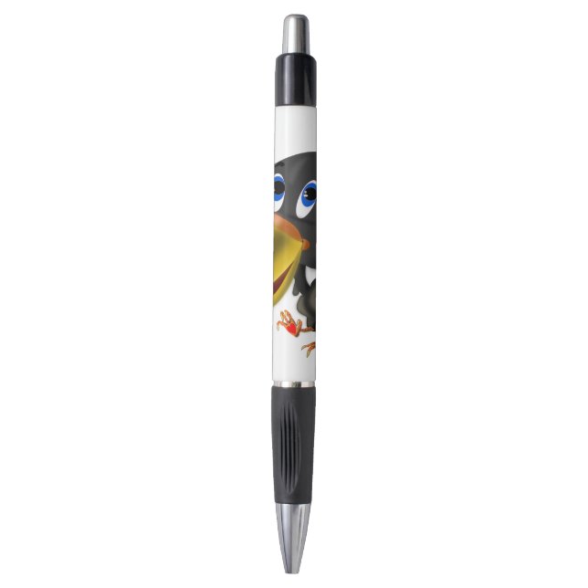 Oiseau avec le coeur Cadeau Drôle Stylo (Devant (Vertical))