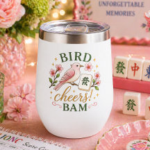 Oiseau Bam Mahjong Floral Élégant