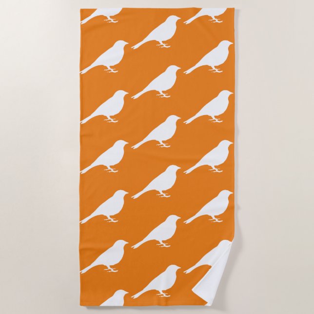 Oiseau blanc - Serviette de plage (Devant)