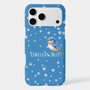 Oiseau bleu céruléen faux diamants
