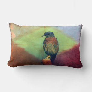 Oiseau bleu de l'Est - Diamant coloré - Oreiller à