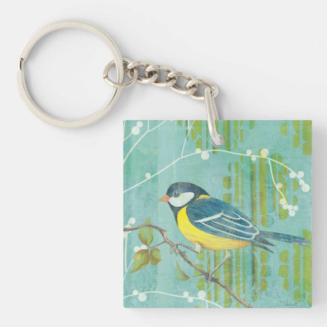 Oiseau bleu été perché sur un arbre (Devant)