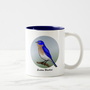 Oiseau bleu oriental rev.2.0 Mousepads et tasses