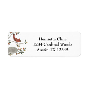 Oiseau cardinal d'automne