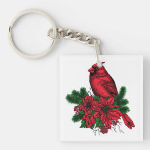Oiseau cardinal, illustration de Noël